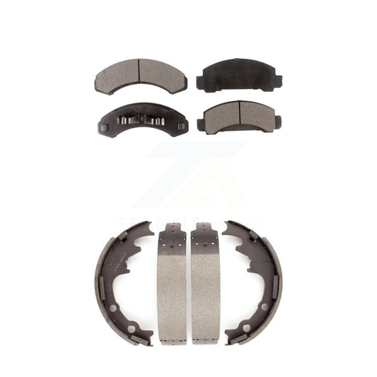 Ceramic Brake Pads And Drum Shoes Front Rear Kit For Ford Ranger Mazda Bronco II