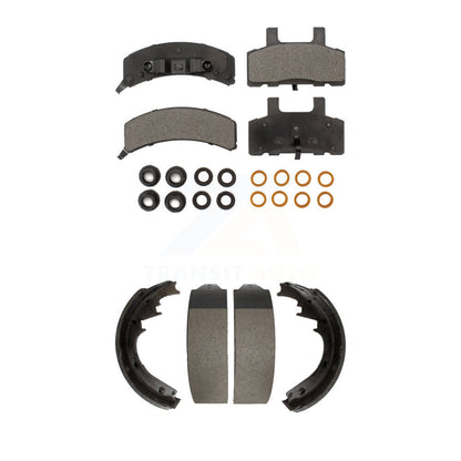 Ceramic Brake Pads Drum Shoes Front Rear Kit For Chevrolet GMC K1500 C1500 K2500