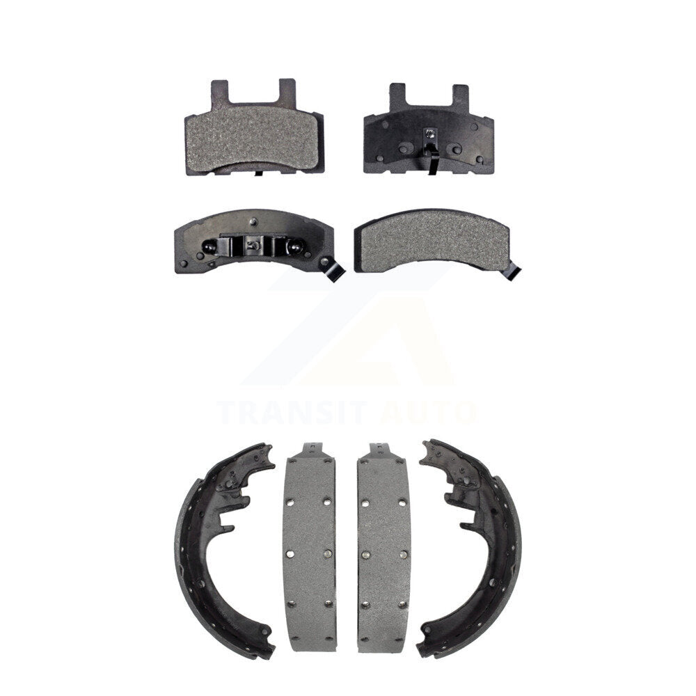 Ceramic Brake Pads & Drum Shoe Front Rear Kit For Dodge Ram 2500 Chevrolet K2500