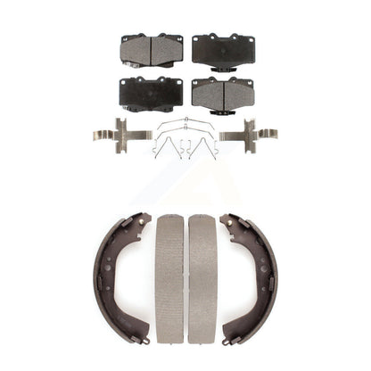 Ceramic Brake Pads And Drum Shoe Front Rear Kit For Toyota 4Runner Pickup Tacoma