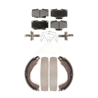 Ceramic Brake Pads And Drum Shoes Front Rear Kit For 2001-2002 Toyota 4Runner