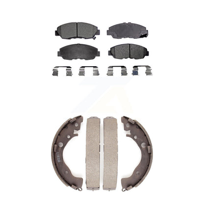 Ceramic Brake Pads And Drum Shoes Front Rear Kit For Honda Civic Insight