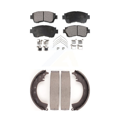 Ceramic Brake Pads And Drum Shoes Front Rear Kit For Toyota Camry