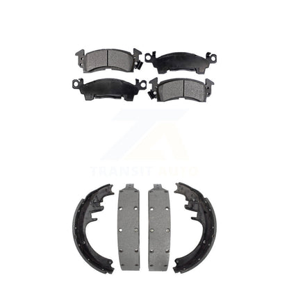 Ceramic Brake Pads Drum Shoes Front Rear Kit For GMC G3500 K2500 C2500 Chevrolet