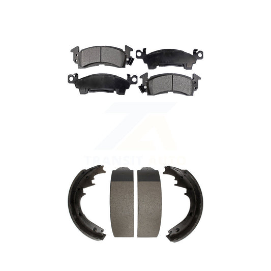 Ceramic Brake Pads Drum Shoes Front Rear Kit For Chevrolet GMC C10 C1500 G20 K10