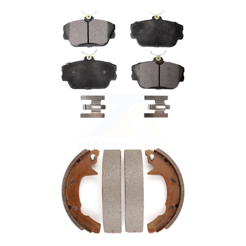 Ceramic Brake Pads And Drum Shoes Front Rear Kit For Ford Taurus Mercury Sable