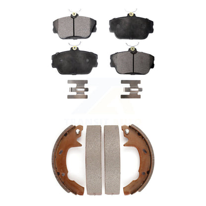 Ceramic Brake Pads And Drum Shoes Front Rear Kit For Ford Taurus Mercury Sable