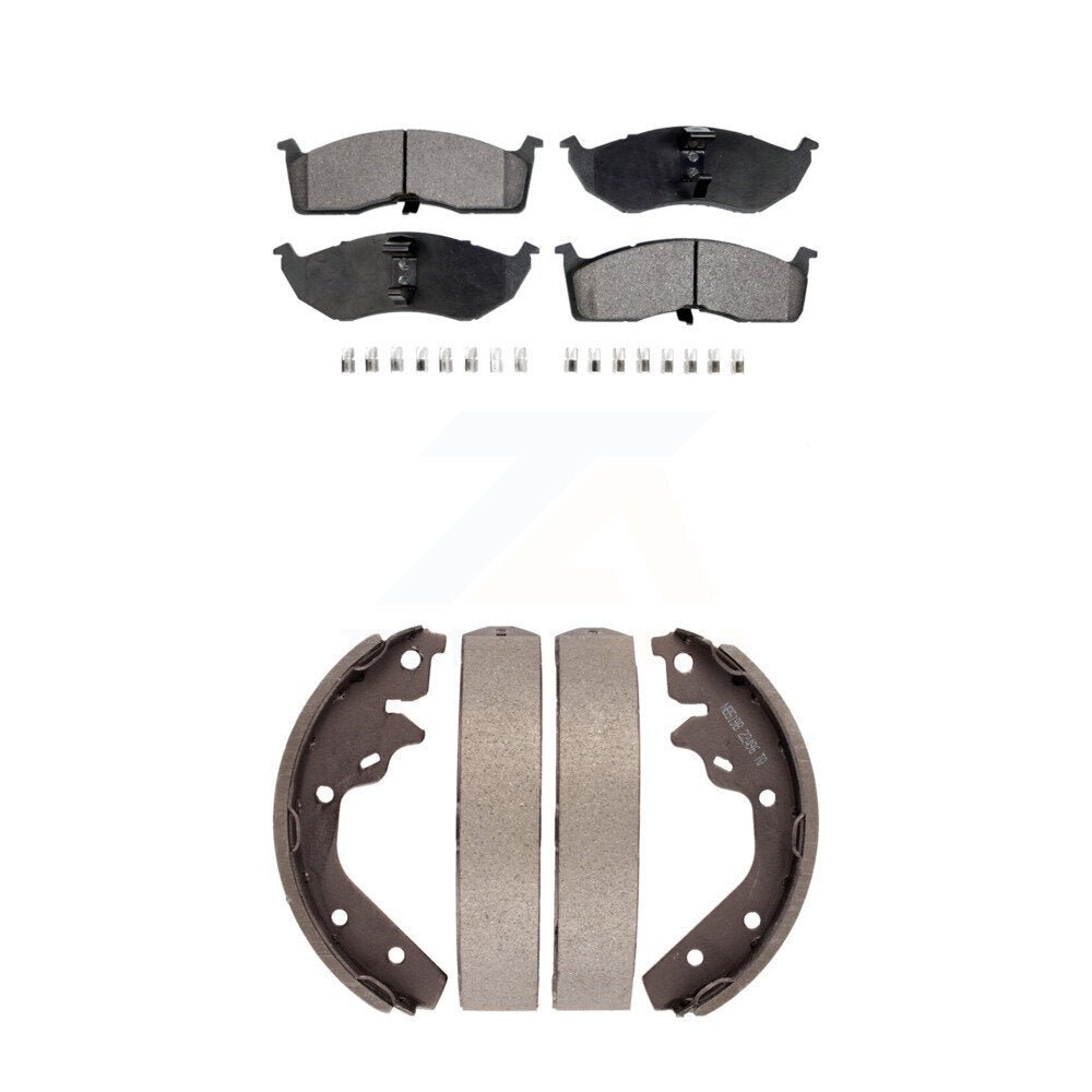 Ceramic Brake Pads Drum Shoes Front Rear Kit For Neon Dodge Chrysler Plymouth SX