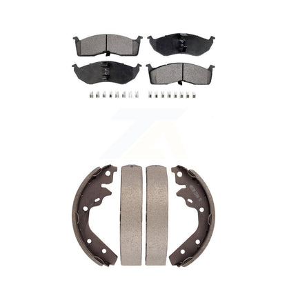 Ceramic Brake Pads Drum Shoes Front Rear Kit For Neon Dodge Chrysler Plymouth SX