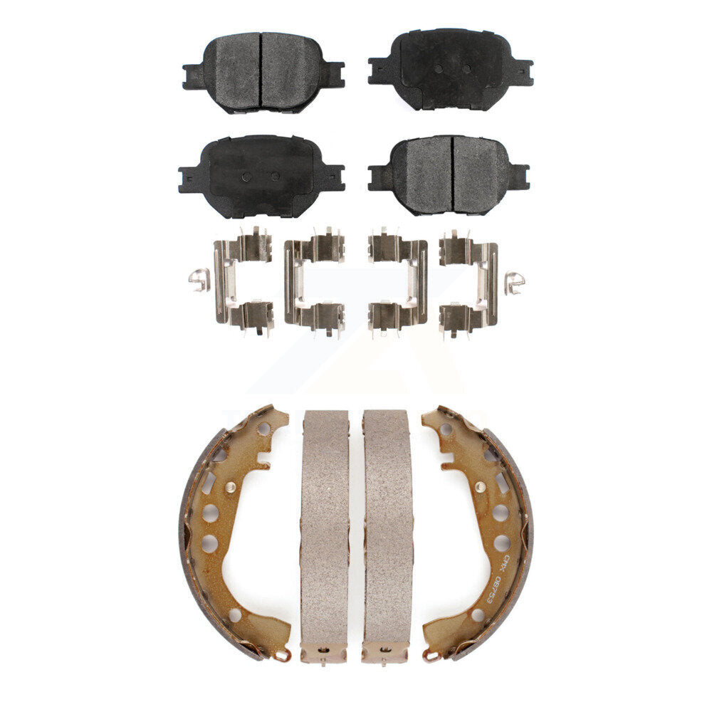 Ceramic Brake Pads And Drum Shoes Front Rear Kit For Toyota Celica