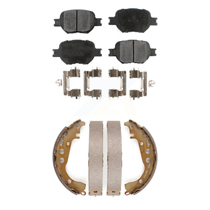 Ceramic Brake Pads And Drum Shoes Front Rear Kit For Toyota Celica