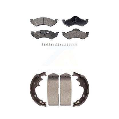 Ceramic Brake Pads And Drum Shoes Front Rear Kit For Dodge Dakota