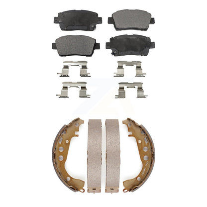 Ceramic Brake Pads Drum Shoes Front Rear Kit For Toyota Prius Celica Scion xB xA