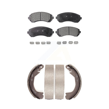 Ceramic Brake Pads & Drum Shoes Front Rear Kit For Pontiac Montana Chevrolet AWD