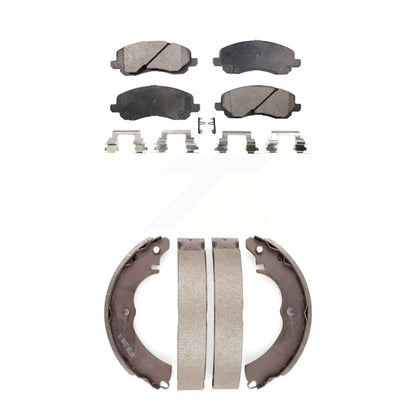 Ceramic Brake Pads And Drum Shoes Front Rear Kit For Mitsubishi Lancer