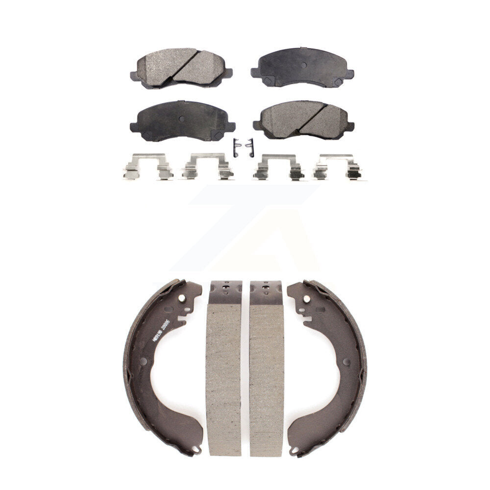Ceramic Brake Pads And Drum Shoes Front Rear Kit For Jeep Patriot Compass Dodge