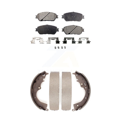 Ceramic Brake Pads And Drum Shoes Front Rear Kit For 2004-2010 Toyota Sienna