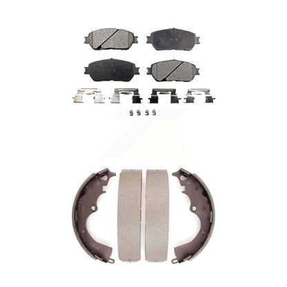 Ceramic Brake Pads Drum Shoes Front Rear Kit For Toyota Tacoma With 5 Lug Wheels