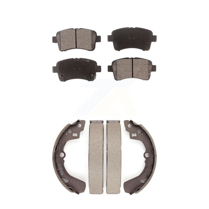 Ceramic Brake Pads And Drum Shoes Front Rear Kit For 2002-2005 Suzuki Aerio