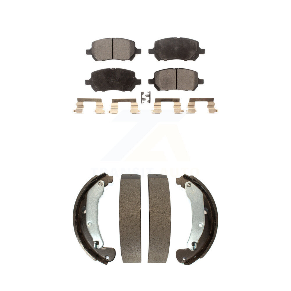 Ceramic Brake Pads Drum Shoes Front Rear Kit For Chevrolet Cobalt Pontiac Saturn