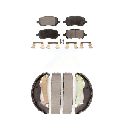 Ceramic Brake Pads And Drum Shoes Front Rear Kit For Chevrolet Cobalt Pontiac G5