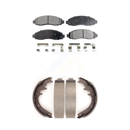 Ceramic Brake Pads And Drum Shoes Front Rear Kit For Dodge Dakota