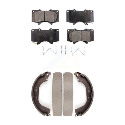 Ceramic Brake Pads And Drum Shoes Front Rear Kit For Toyota Tundra