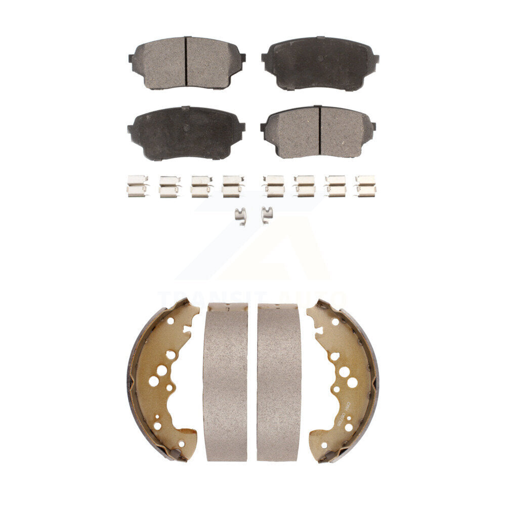 Ceramic Brake Pads And Drum Shoes Front Rear Kit For Suzuki XL-7
