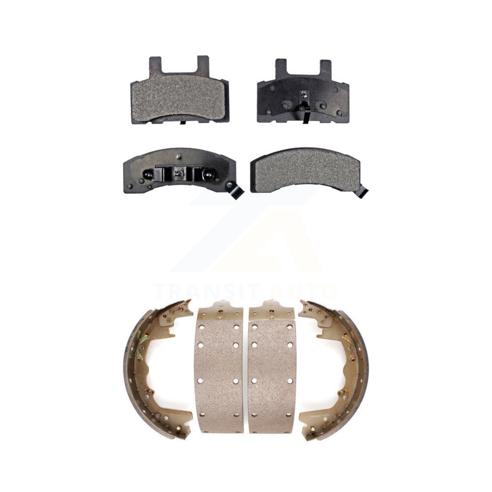 Ceramic Brake Pads And Drum Shoes Front Rear Kit For Dodge Ram 2500