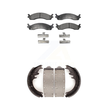 Ceramic Brake Pads And Drum Shoes Front Rear Kit For Dodge Ram 3500 Van