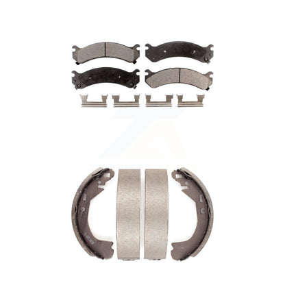 Ceramic Brake Pads And Drum Shoes Front Rear Kit For Cadillac DeVille