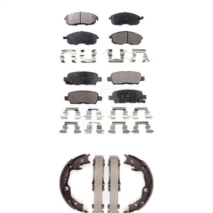 Ceramic Brake Pads And Parking Shoes Front Rear Kit For Nissan Sentra Juke