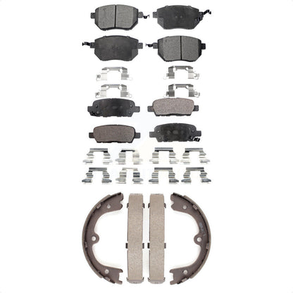 Ceramic Brake Pads And Parking Shoes Front Rear Kit For Nissan Murano