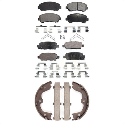 Ceramic Brake Pads And Parking Shoes Front Rear Kit For Nissan Maxima
