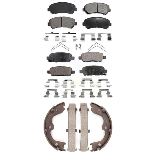 Ceramic Brake Pads And Parking Shoes Front Rear Kit For Nissan Maxima