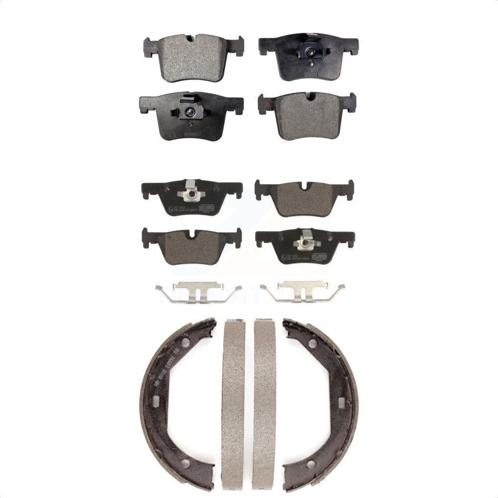 Ceramic Brake Pads And Parking Shoes Front Rear Kit For BMW 320i xDrive 328d