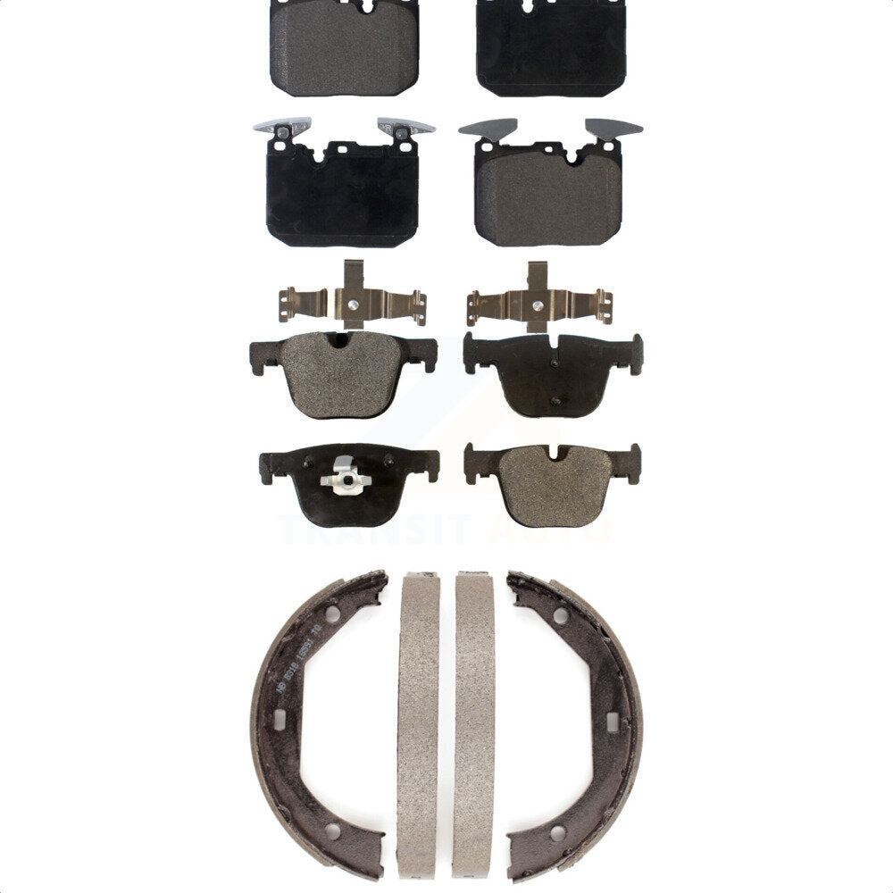 Ceramic Brake Pads Parking Shoes Front Rear Kit For BMW 340i xDrive 435i 440i GT