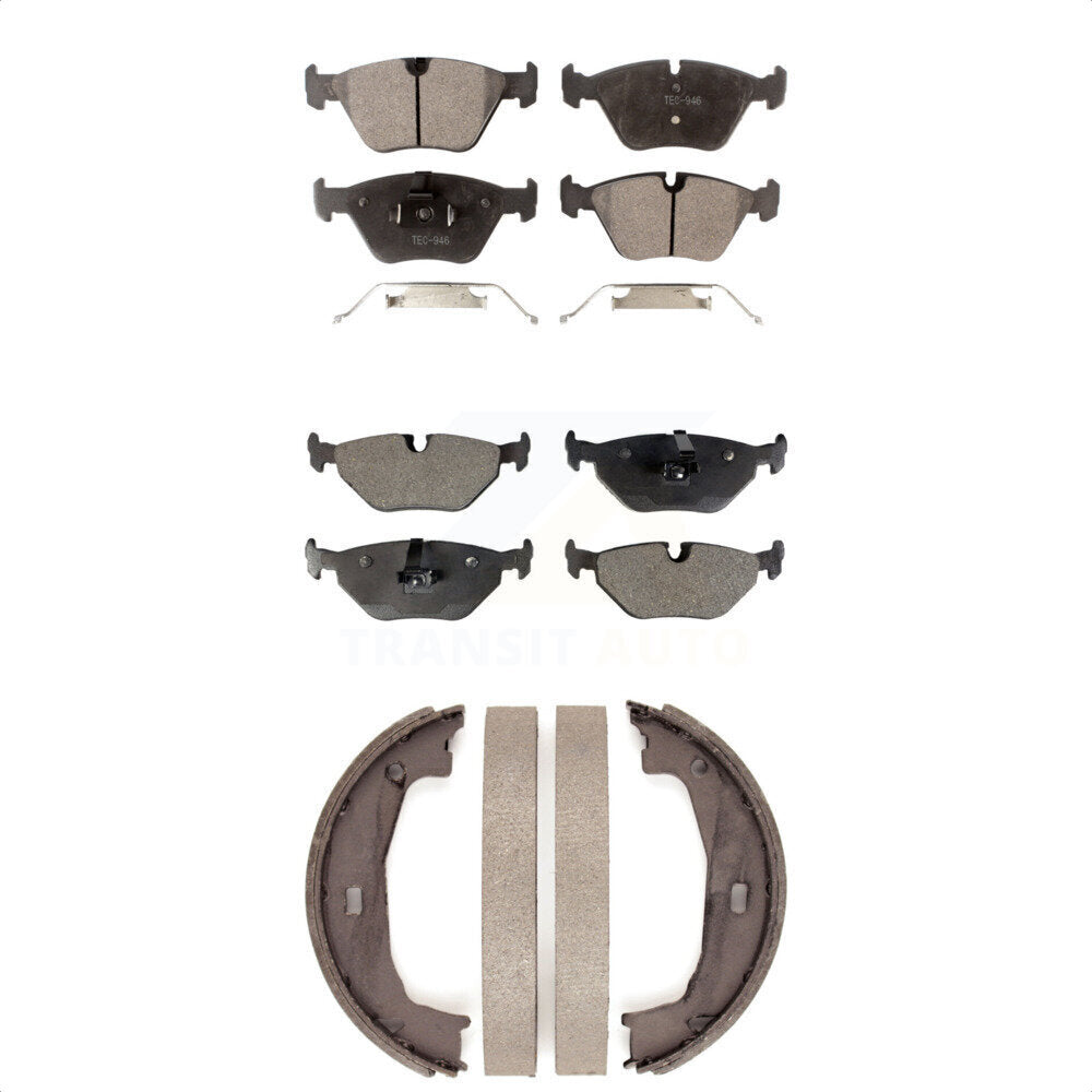 Ceramic Brake Pads And Parking Shoes Front Rear Kit For BMW Z4