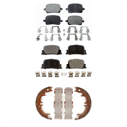 Ceramic Brake Pads And Parking Shoes Front Rear Kit For Toyota Camry Lexus ES300