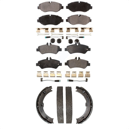 Ceramic Brake Pads & Parking Shoe Front Rear Kit For Sprinter 2500 Mercedes-Benz