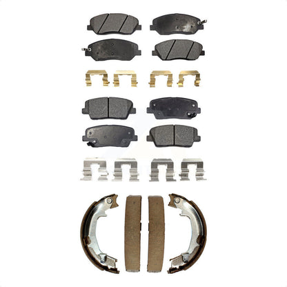 Ceramic Brake Pads Parking Shoes Front Rear Kit For Kia Sedona Hyundai Entourage