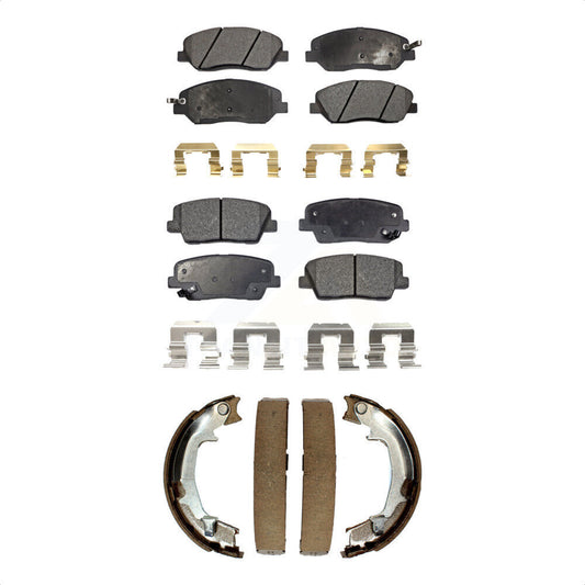 Ceramic Brake Pads Parking Shoes Front Rear Kit For Kia Sedona Hyundai Entourage