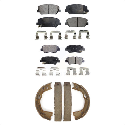 Ceramic Brake Pads Parking Shoe Front Rear Kit For 13 Kia Optima EX/SX with 2.0L