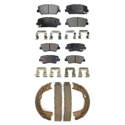 Ceramic Brake Pads And Parking Shoes Front Rear Kit For Kia Optima