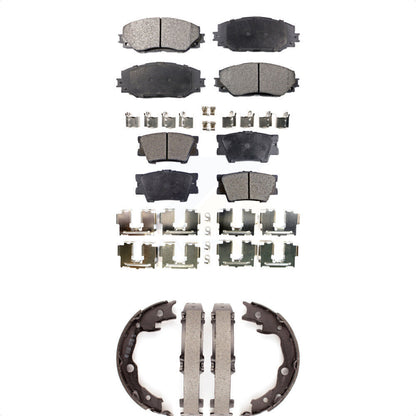 Ceramic Brake Pads And Parking Shoes Front Rear Kit For Toyota RAV4 Lexus HS250h