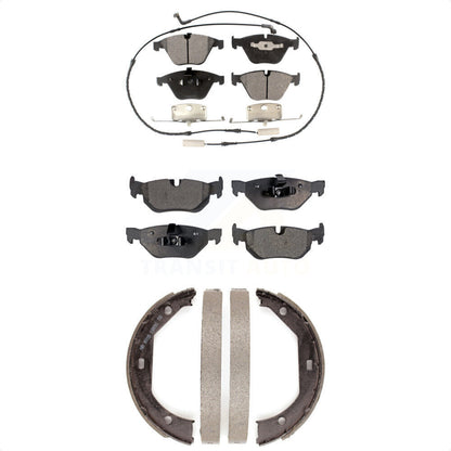 Ceramic Brake Pads And Parking Shoes Front Rear Kit For BMW 328i xDrive X1 328xi