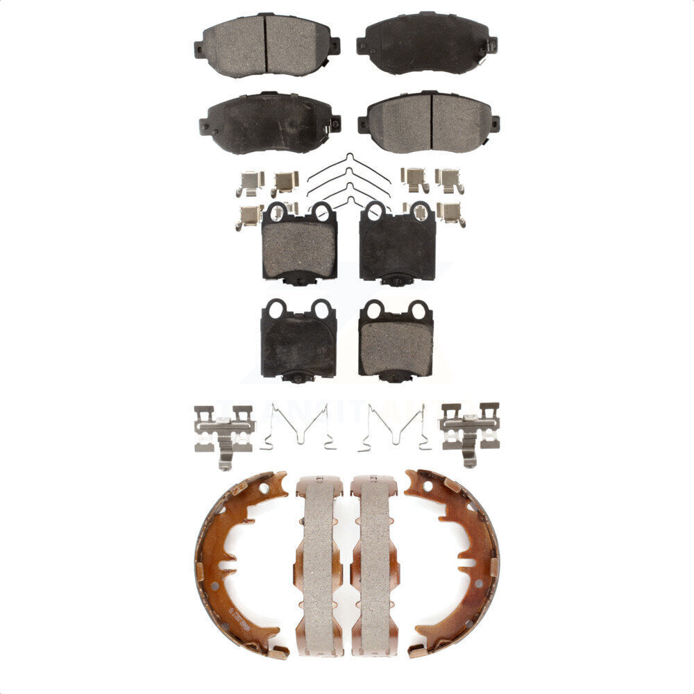Ceramic Brake Pads Parking Shoe Front Rear Kit For Lexus SC430 IS300 GS300 GS400
