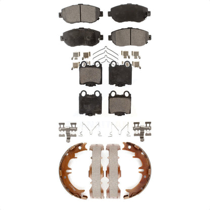 Ceramic Brake Pads Parking Shoe Front Rear Kit For Lexus SC430 IS300 GS300 GS400