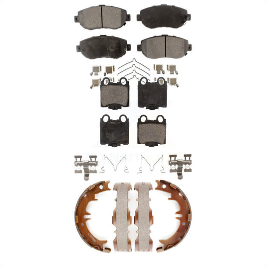 Ceramic Brake Pads Parking Shoe Front Rear Kit For Lexus SC430 IS300 GS300 GS400