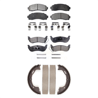 Ceramic Brake Pads And Parking Shoes Front Rear Kit For Ford Ranger Mazda B2300